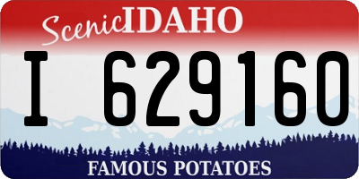 ID license plate I629160