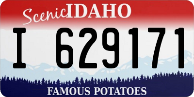 ID license plate I629171