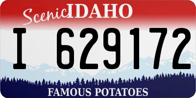 ID license plate I629172