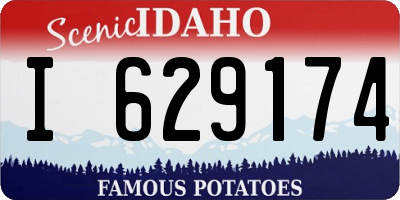 ID license plate I629174