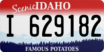 ID license plate I629182