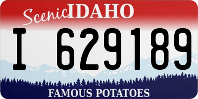 ID license plate I629189