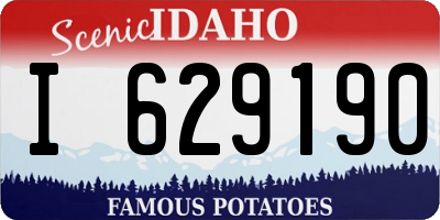ID license plate I629190