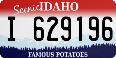 ID license plate I629196