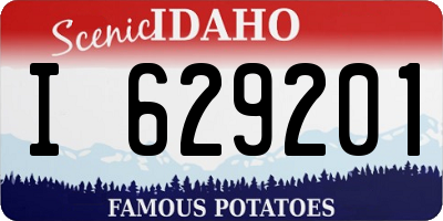 ID license plate I629201