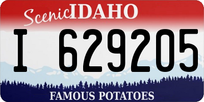 ID license plate I629205