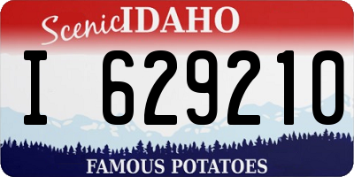 ID license plate I629210