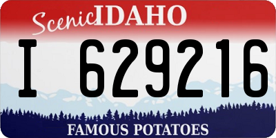 ID license plate I629216