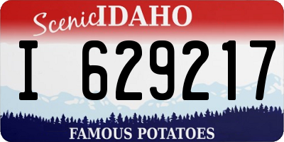 ID license plate I629217
