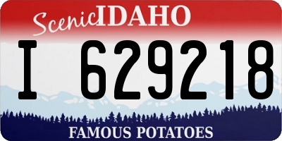 ID license plate I629218