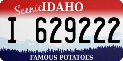 ID license plate I629222