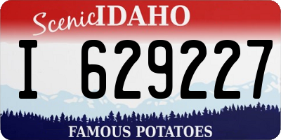 ID license plate I629227