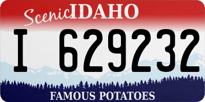 ID license plate I629232