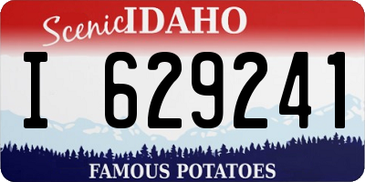 ID license plate I629241