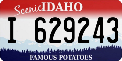 ID license plate I629243