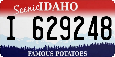 ID license plate I629248