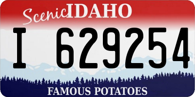 ID license plate I629254