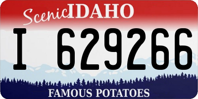 ID license plate I629266