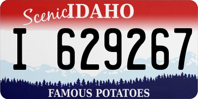 ID license plate I629267