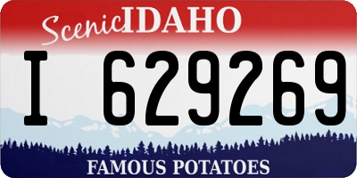 ID license plate I629269