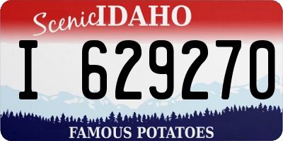 ID license plate I629270