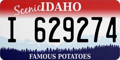 ID license plate I629274