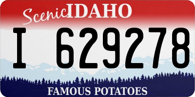 ID license plate I629278