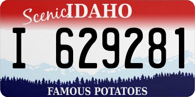 ID license plate I629281