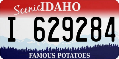 ID license plate I629284