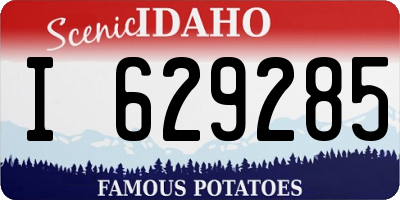 ID license plate I629285