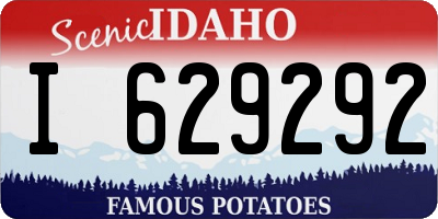 ID license plate I629292