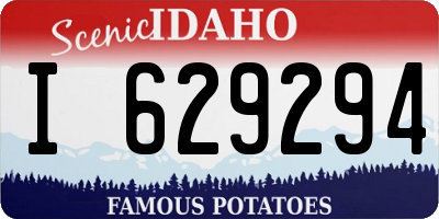 ID license plate I629294