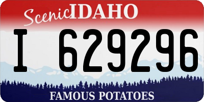 ID license plate I629296