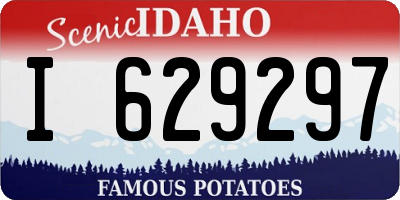 ID license plate I629297