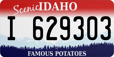 ID license plate I629303