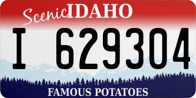 ID license plate I629304