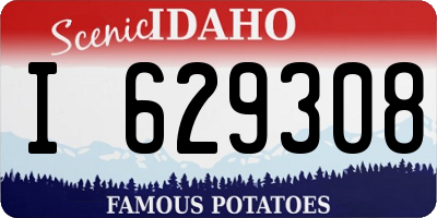 ID license plate I629308