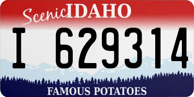 ID license plate I629314