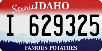 ID license plate I629325