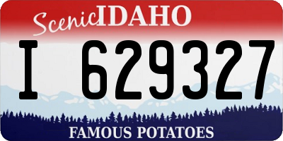 ID license plate I629327