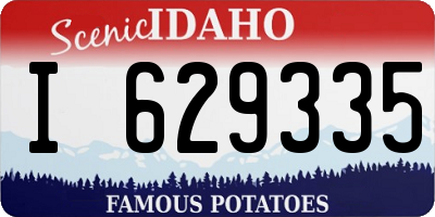 ID license plate I629335