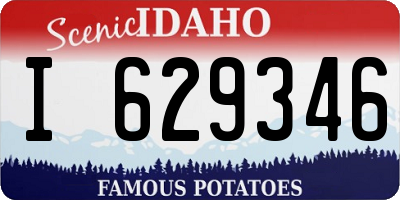 ID license plate I629346