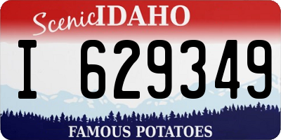ID license plate I629349