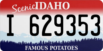 ID license plate I629353