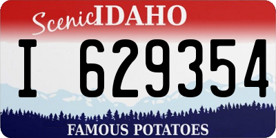 ID license plate I629354