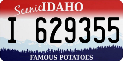 ID license plate I629355