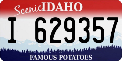 ID license plate I629357