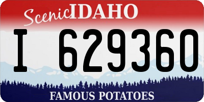 ID license plate I629360