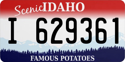 ID license plate I629361