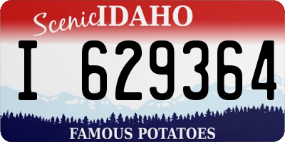 ID license plate I629364